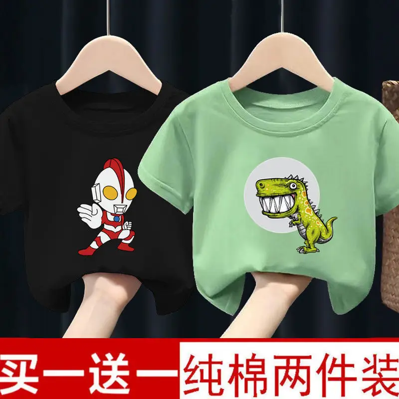 Pure Cotton Kids T-Shirts Yellow Green Bow Giraffe 2024 - Image 10