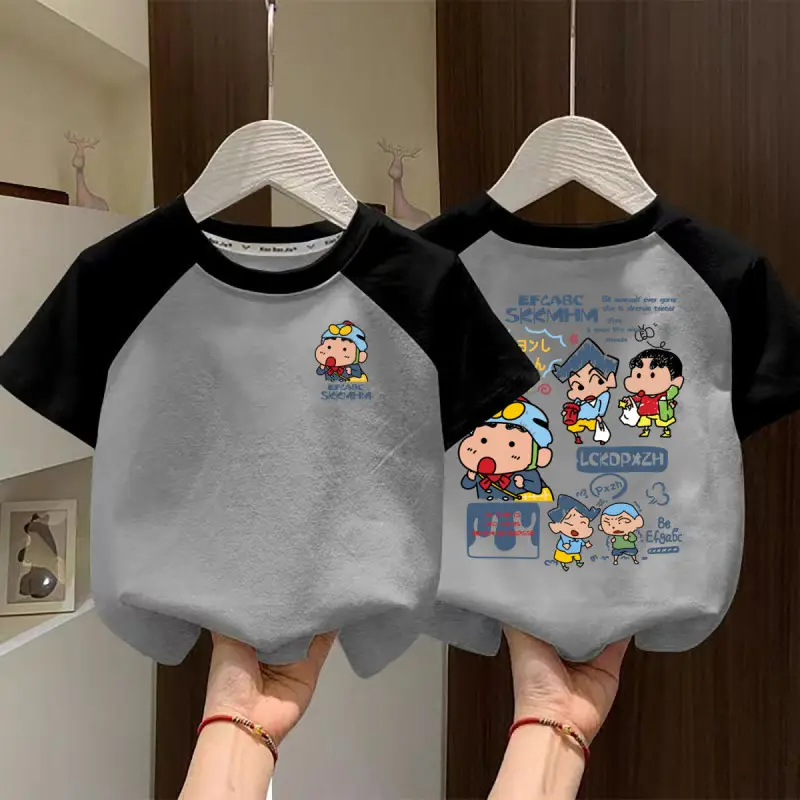 Boys Cotton Raglan T-Shirt White Blue New Summer - Image 12