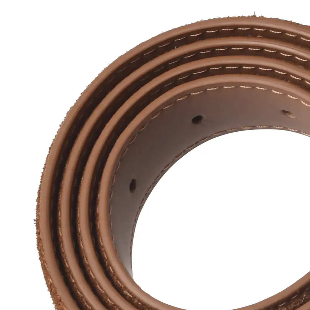 Women's Brown Suede Belt with Gold Buckle - Image 6