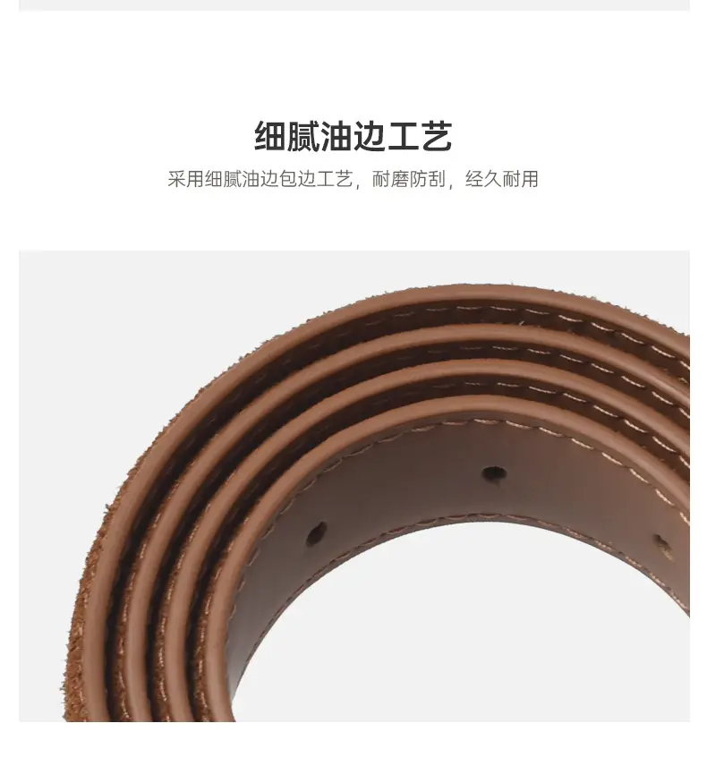 Women's Brown Suede Belt with Gold Buckle — feature 7