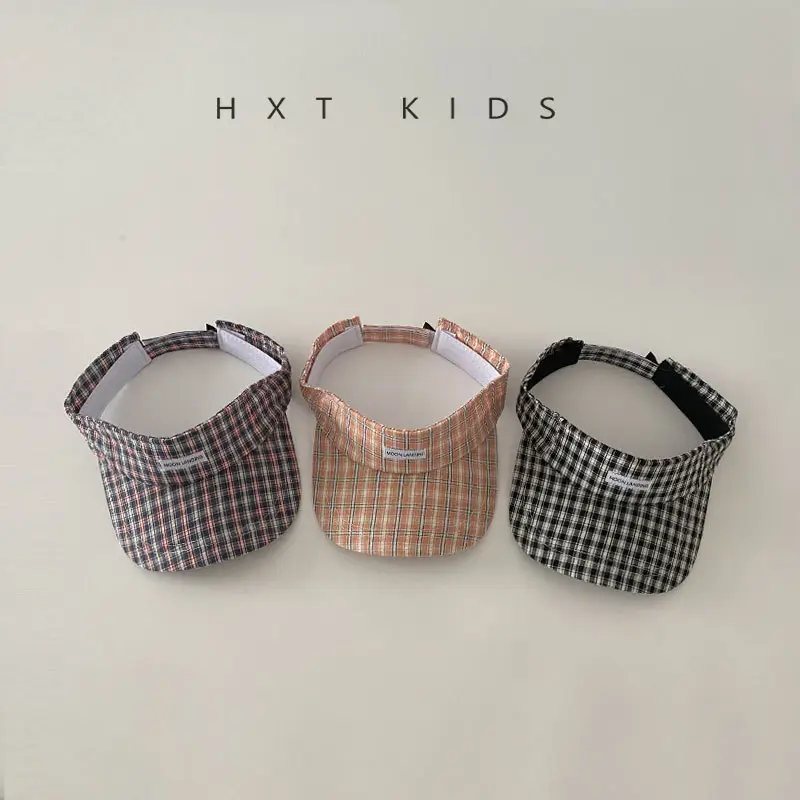 Children's Plaid Baseball Cap Summer Travel Sun Hat - Image 4