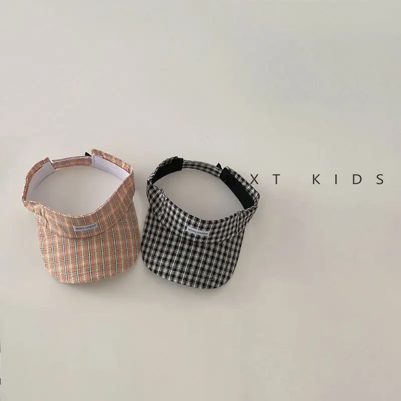 Children's Plaid Baseball Cap Summer Travel Sun Hat - Image 5