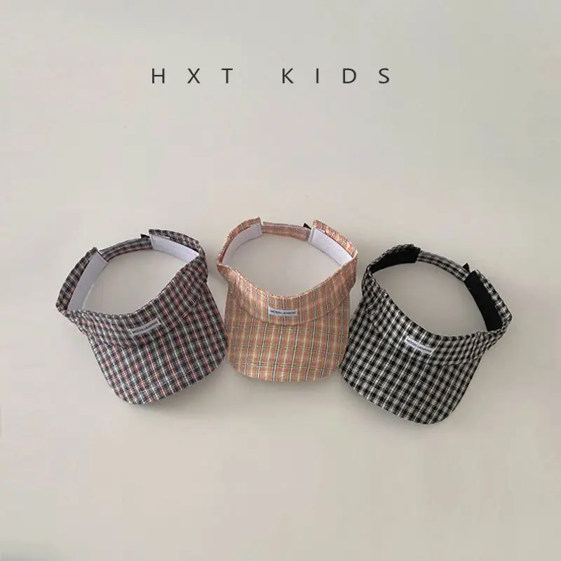 Children's Plaid Baseball Cap Summer Travel Sun Hat - Image 6