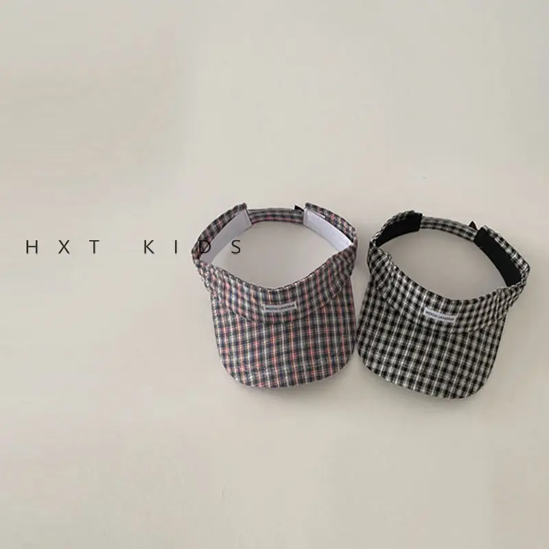 Children's Plaid Baseball Cap Summer Travel Sun Hat - Image 7
