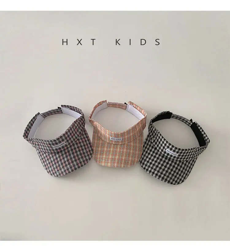 Children's Plaid Baseball Cap Summer Travel Sun Hat — feature 3