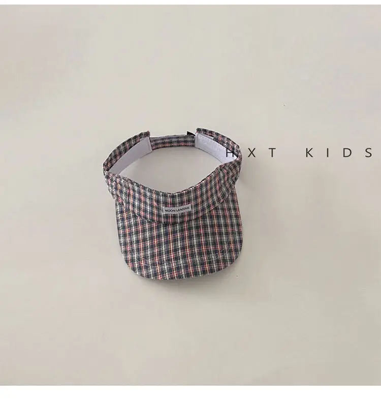 Children's Plaid Baseball Cap Summer Travel Sun Hat — feature 5