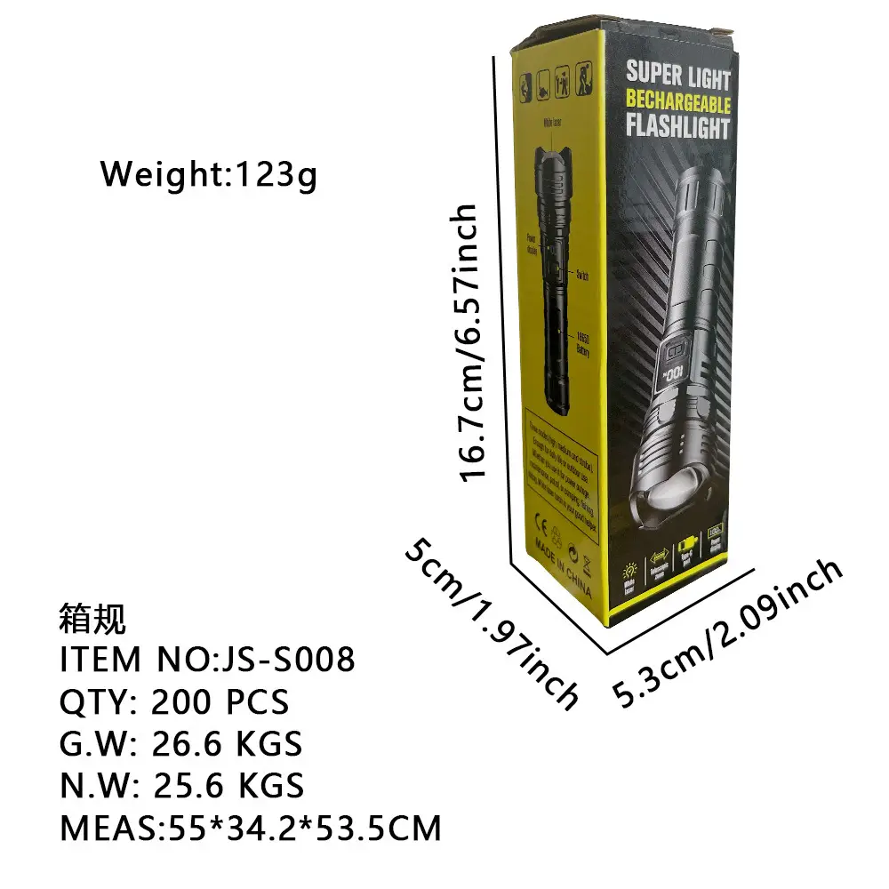 Portable LED Flashlight with Digital Display & Type-C Charging — feature 15
