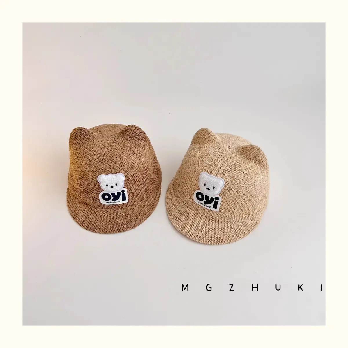Kids Bear Equestrian Hat Black Thin Breathable — feature 3