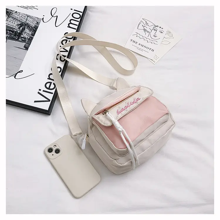 Cat Ear Korean Style Crossbody Bag Pink Black — feature 20