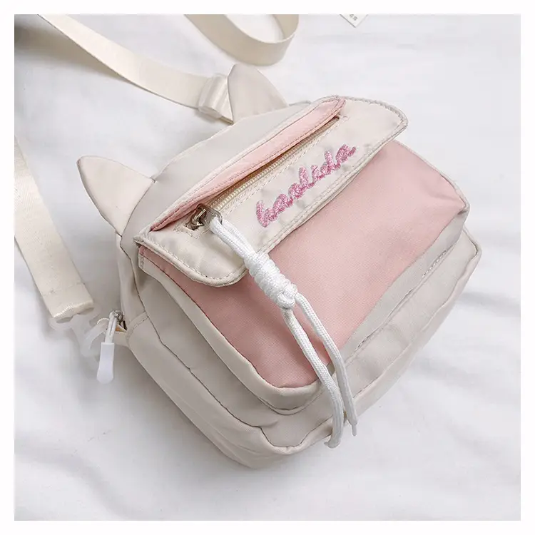 Cat Ear Korean Style Crossbody Bag Pink Black — feature 21