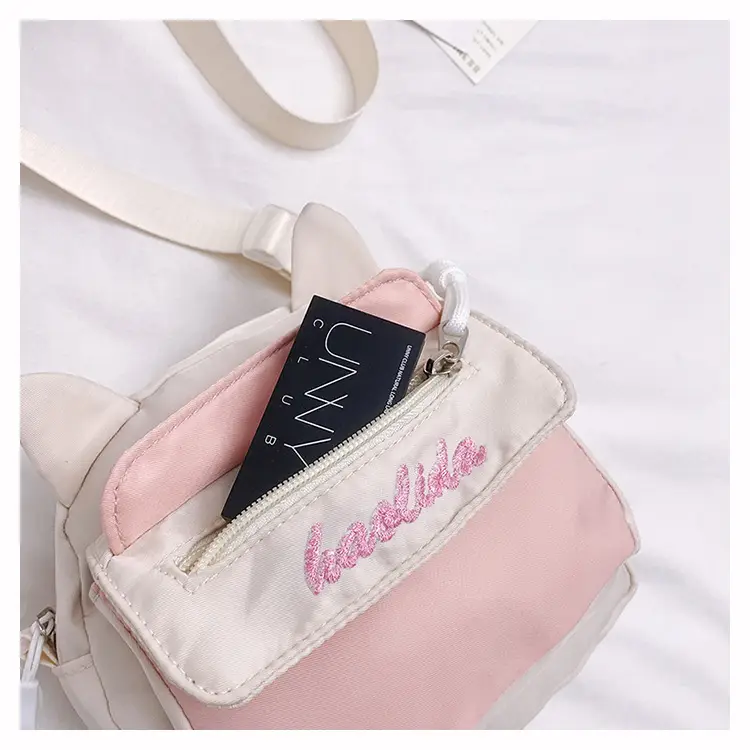 Cat Ear Korean Style Crossbody Bag Pink Black — feature 22