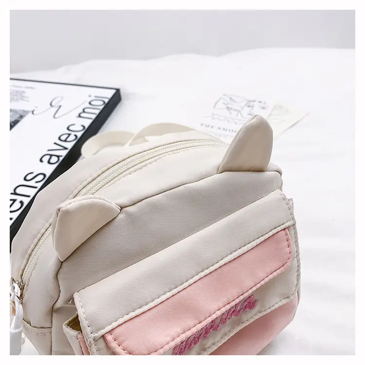 Cat Ear Korean Style Crossbody Bag Pink Black — feature 24