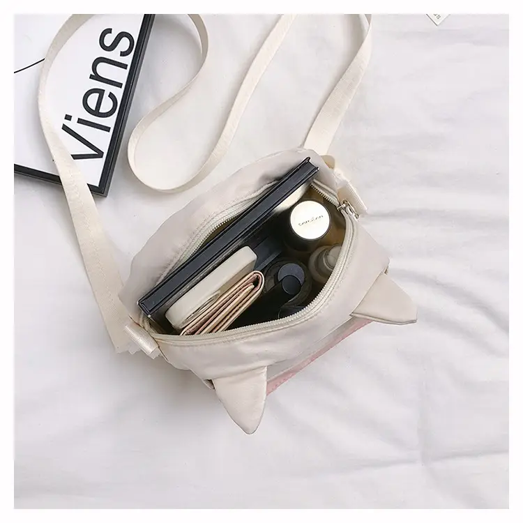 Cat Ear Korean Style Crossbody Bag Pink Black — feature 28