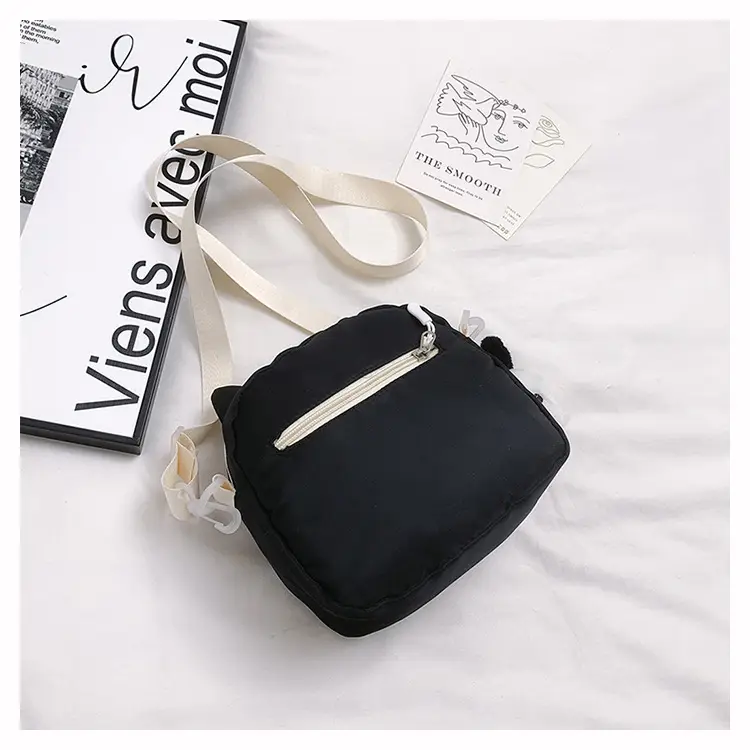 Cat Ear Korean Style Crossbody Bag Pink Black — feature 35