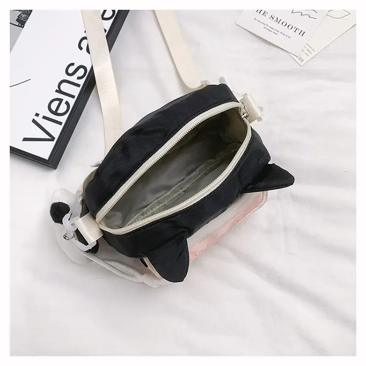 Cat Ear Korean Style Crossbody Bag Pink Black — feature 36