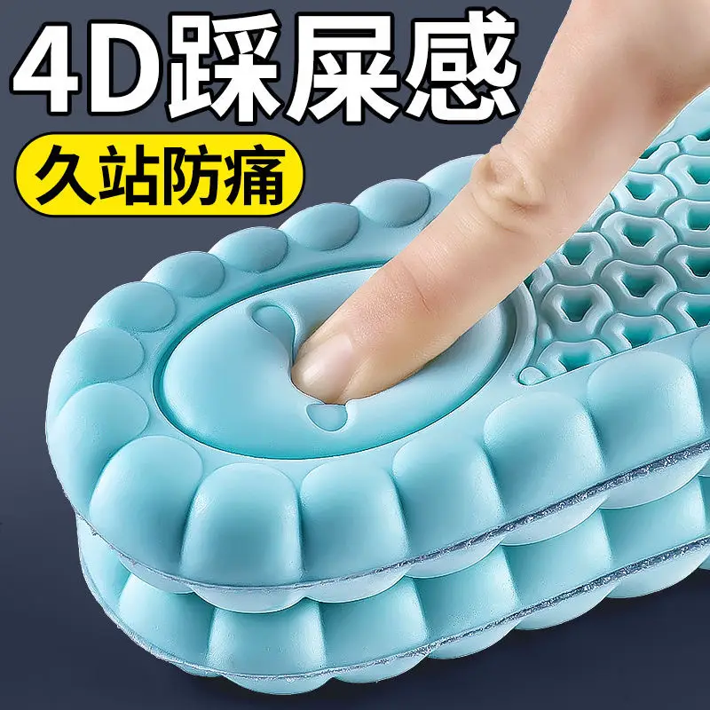 Footprint Premium Insoles with a Stepping-On-Poop Feeling, Ultra-Soft for Long Standing, Pain-Relief, Soft Sole, Comfortable for Sports, Shock-Absorbing, Breathable, Sweat-Absorbing, Odor-Resistant