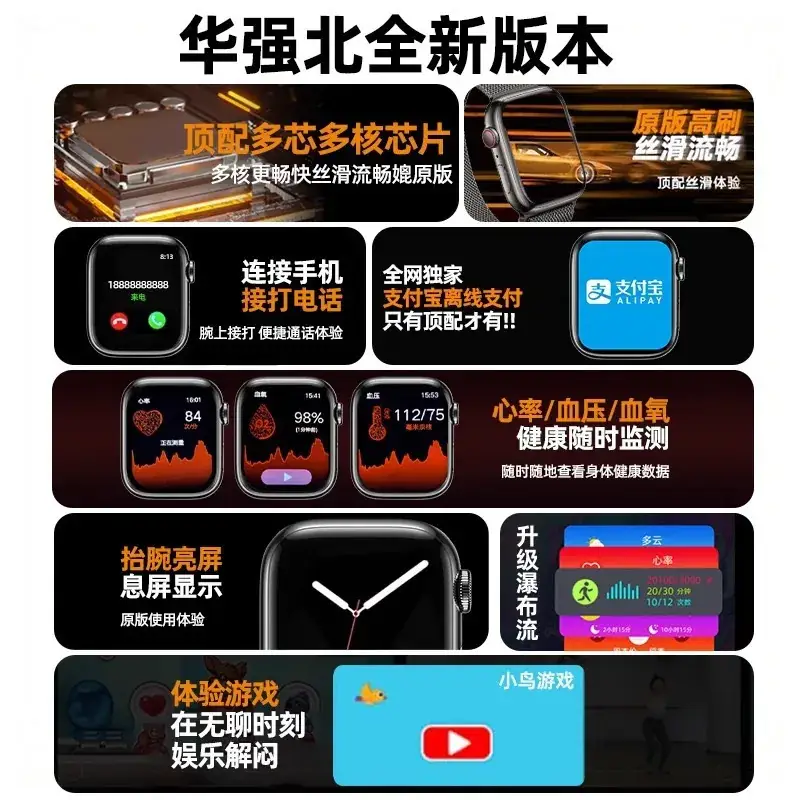 Smart Sports Watch for Men with Blood Glucose & Bluetooth S8 Ultra