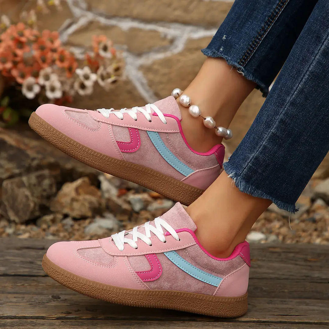 2026 New Style Women's White Sneakers, Flat, Lightweight, Breathable, Versatile, Fashionable Casual Shoes, Simple Style Sports Shoes - Image 3