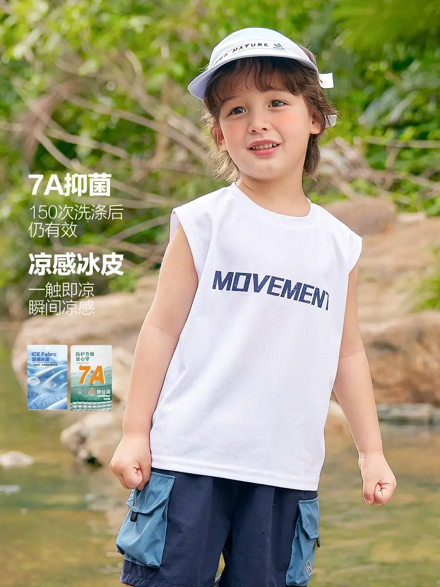 Right European Boys Sleeveless Summer Vest Blue - Image 6