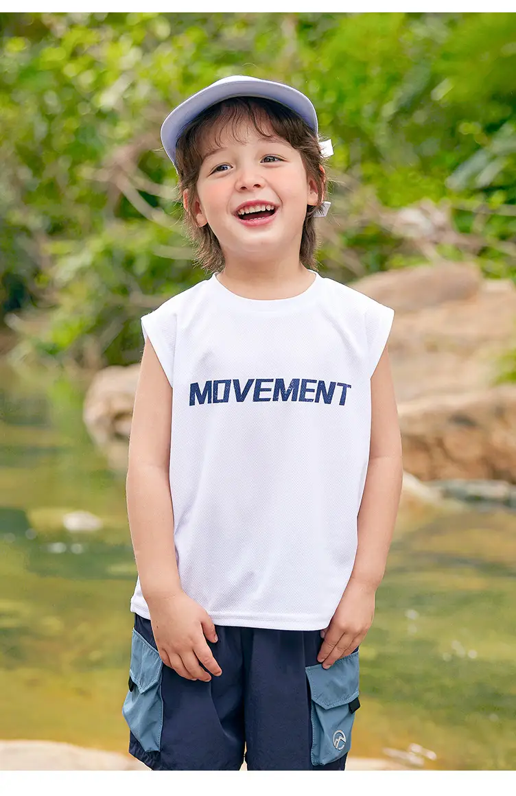 Right European Boys Sleeveless Summer Vest Blue — feature 15