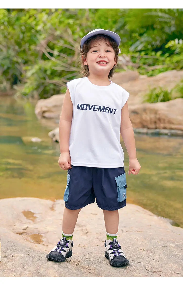 Right European Boys Sleeveless Summer Vest Blue — feature 18