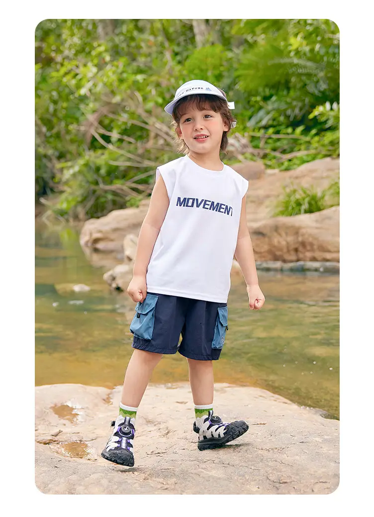 Right European Boys Sleeveless Summer Vest Blue — feature 19