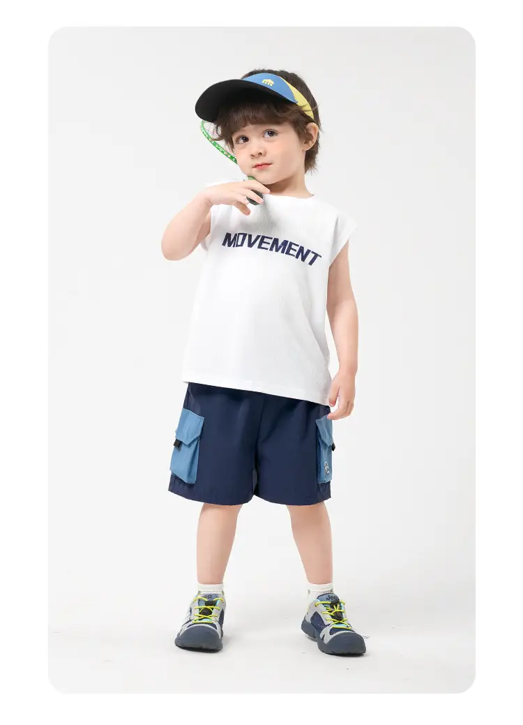 Right European Boys Sleeveless Summer Vest Blue — feature 23