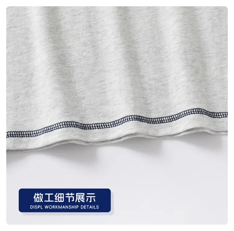 2025 Boys Color-Matching Round Neck T-Shirt with Olive Green Sleeves — feature 14