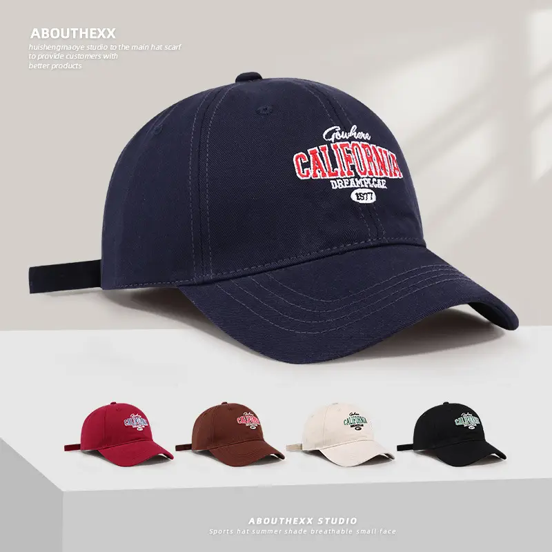 Cross-Border New Women Letter Embroidery Cap Navy - Image 4