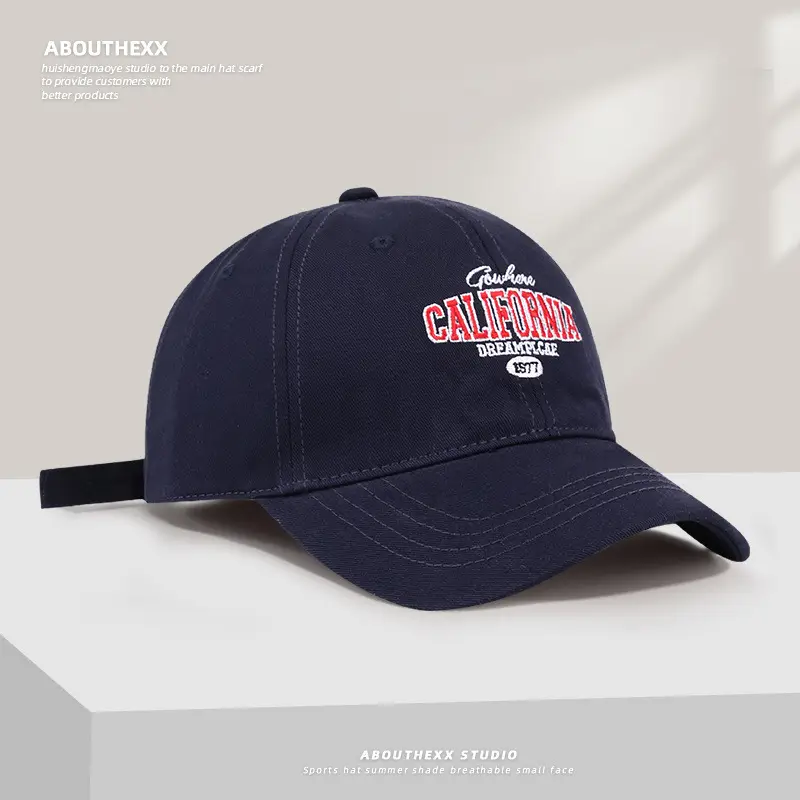 Cross-Border New Women Letter Embroidery Cap Navy - Image 2