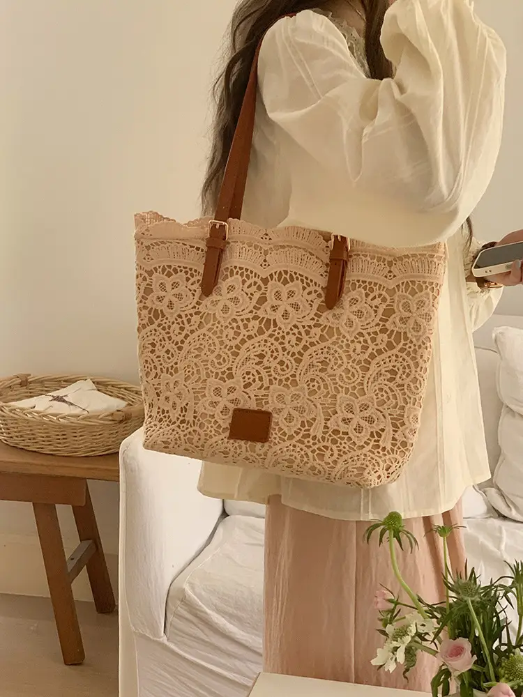 Lace French Style Women's Large Tote Bag — feature 5