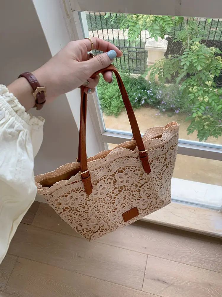 Lace French Style Women's Large Tote Bag — feature 7