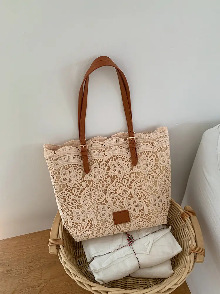 Lace French Style Women's Large Tote Bag - Image 2