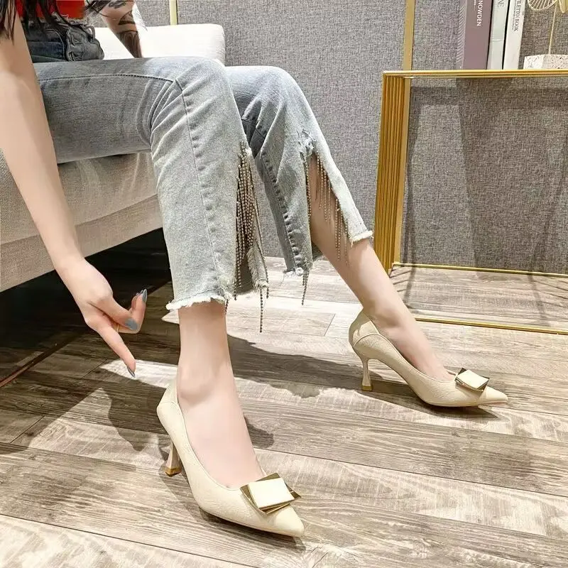 French-Style Pointed Toe Commuting Stiletto Shoes for Women 2026 New Spring and Autumn Shallow Mouth Trendy Socialite Elegant Work High Heels — feature 10