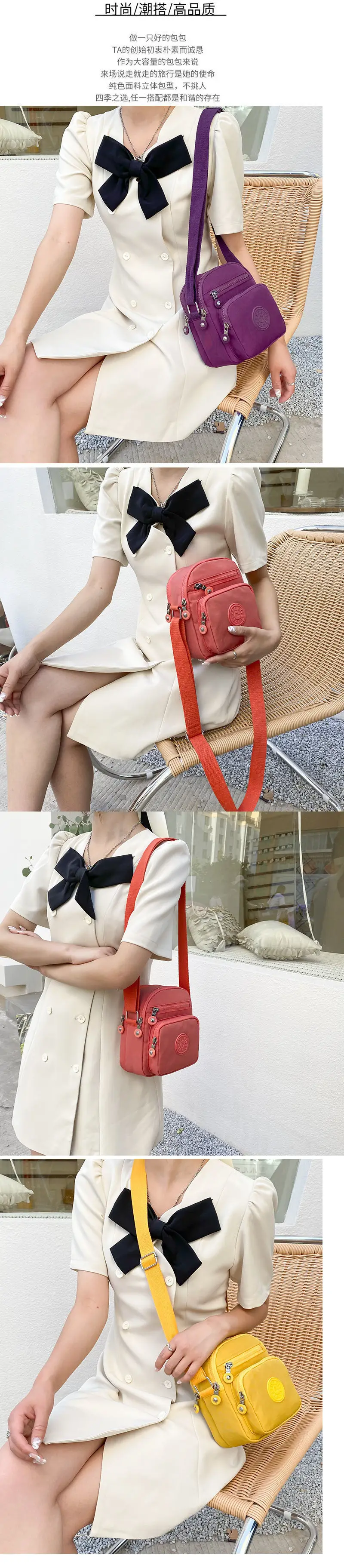 Women's Light Blue Crossbody Bag with Adjustable Strap — feature 2