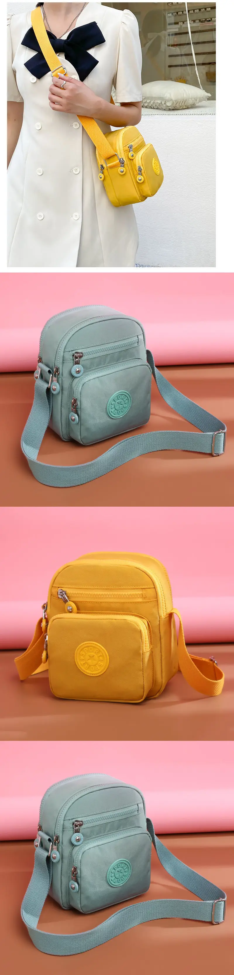 Women's Light Blue Crossbody Bag with Adjustable Strap — feature 3