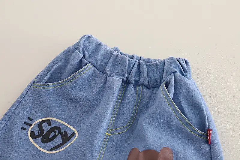 Kids Bear Print T-Shirt Shorts Set Summer Wear — feature 11