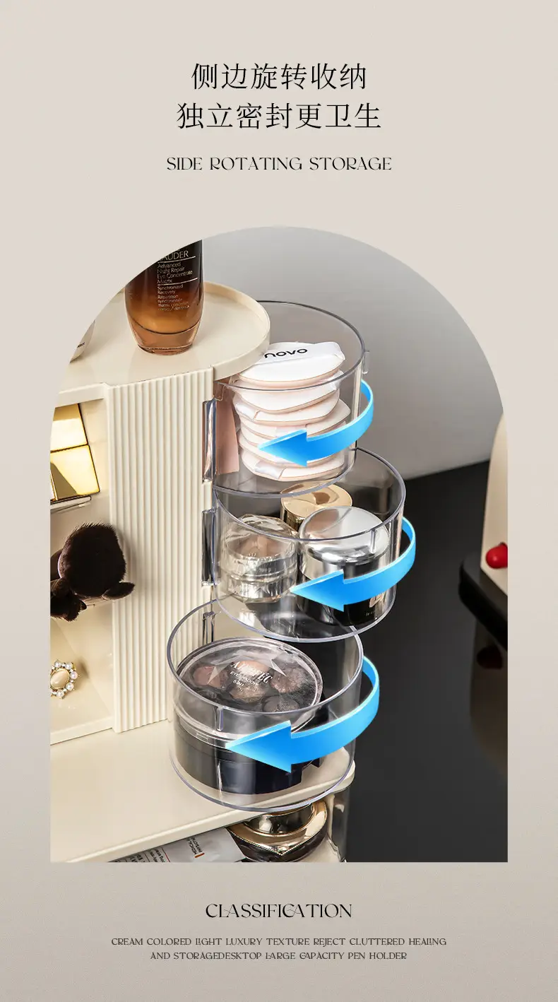 Multi-Functional Makeup Storage Rack with Drawer β feature 5