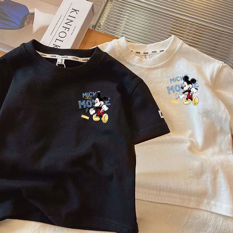 Boys Cotton Cartoon T-Shirt Black White Brown — feature 4