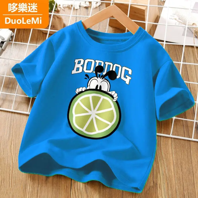 Super Soft Pure Cotton Kids T-Shirt Green Blue - Image 28