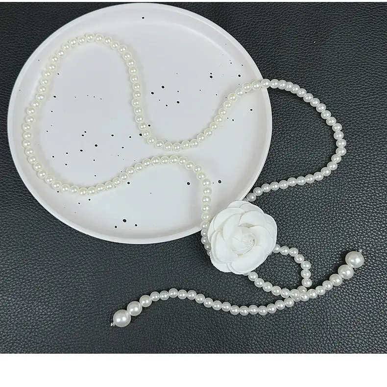 Black Pearl Flower Waist Belt for Women — feature 8