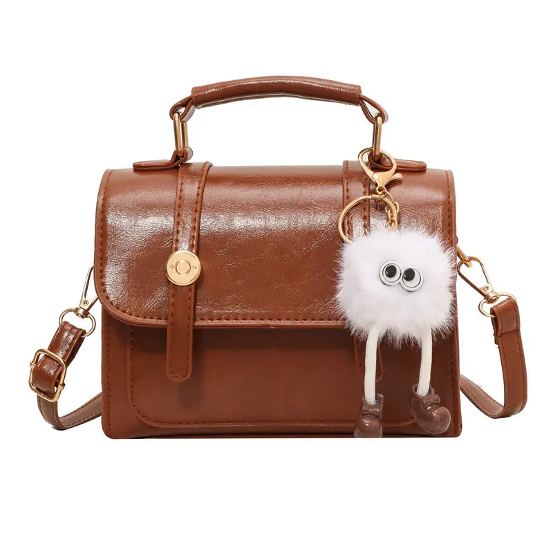 2023 Winter New Retro One-Shoulder Crossbody Bag Brown - Image 13