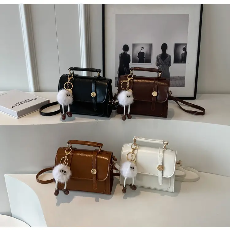 2023 Winter New Retro One-Shoulder Crossbody Bag Brown — feature 33