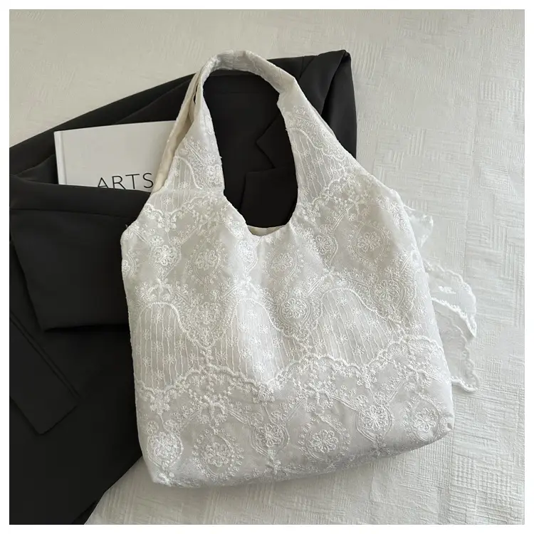 White Lace Shoulder Bag for Women 2025 Summer — feature 16