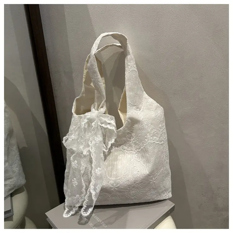 White Lace Shoulder Bag for Women 2025 Summer — feature 17