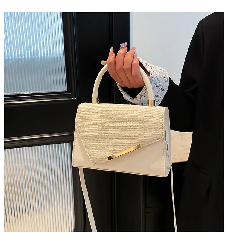 White Square Handheld Bag for Women — feature 16