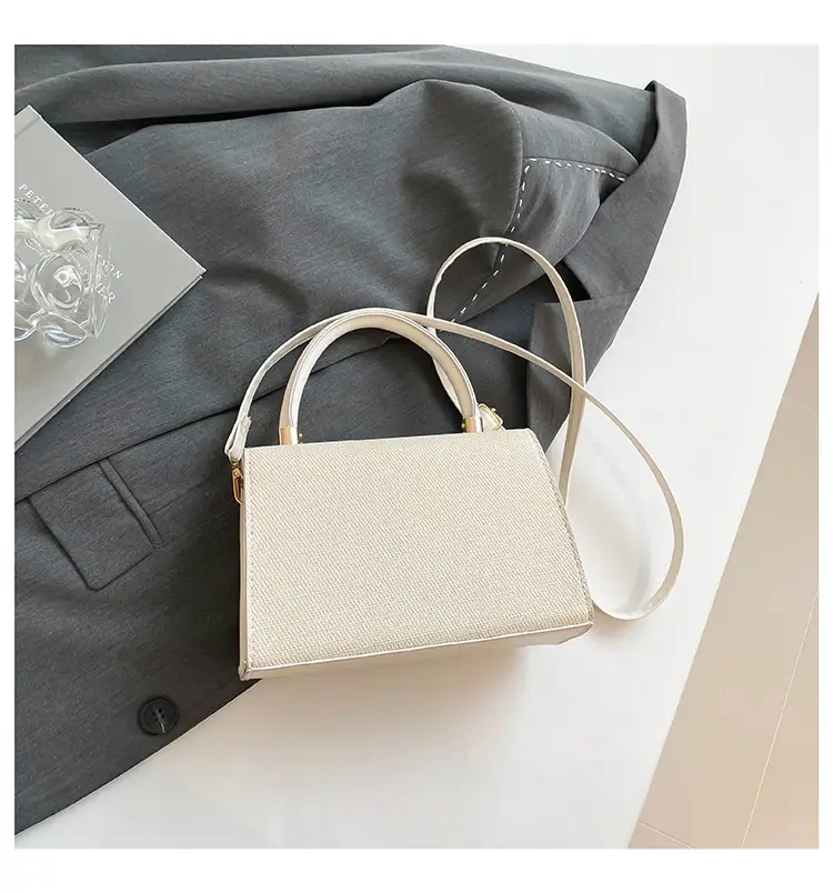 White Square Handheld Bag for Women — feature 39