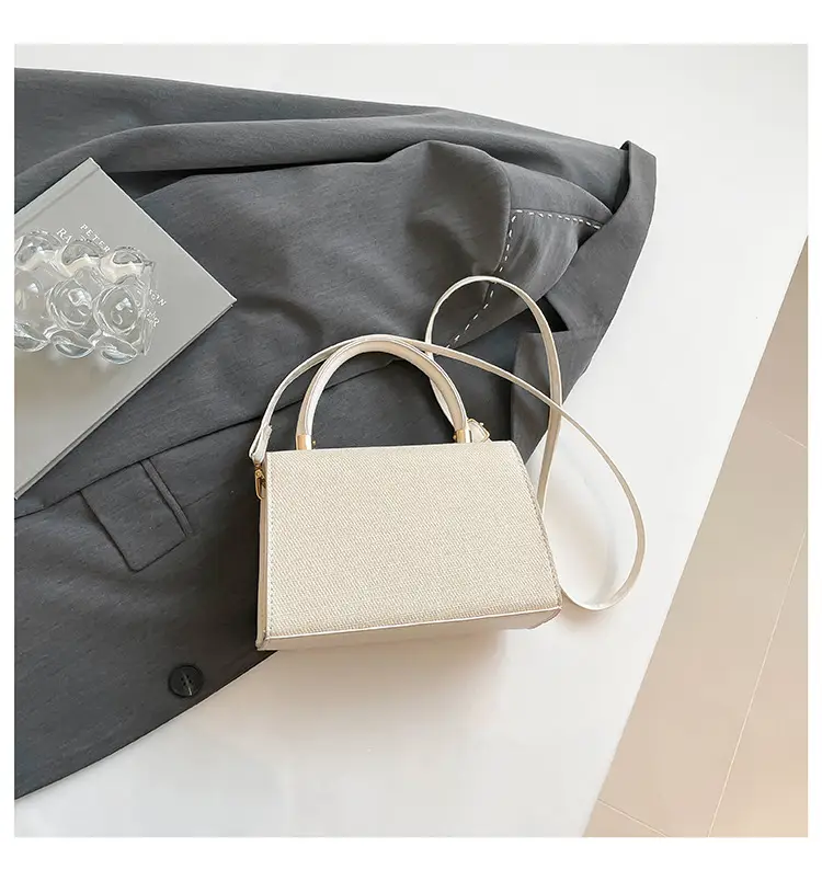 White Square Handheld Bag for Women — feature 40