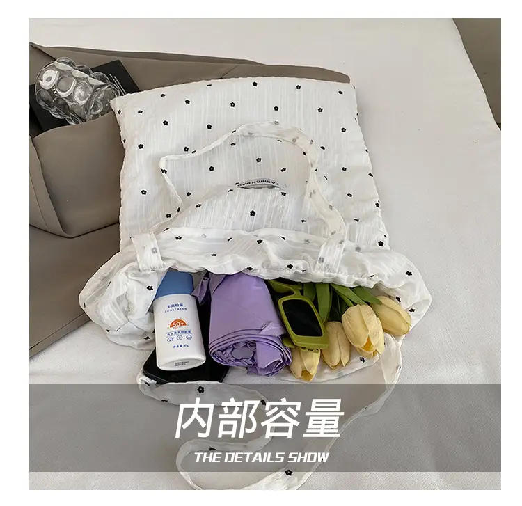 Sweet Chiffon Ruffled Shoulder Bag for Women — feature 3