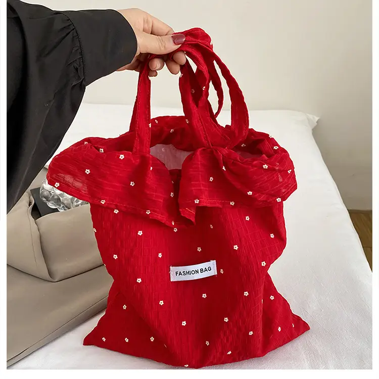 Sweet Chiffon Ruffled Shoulder Bag for Women - Image 2